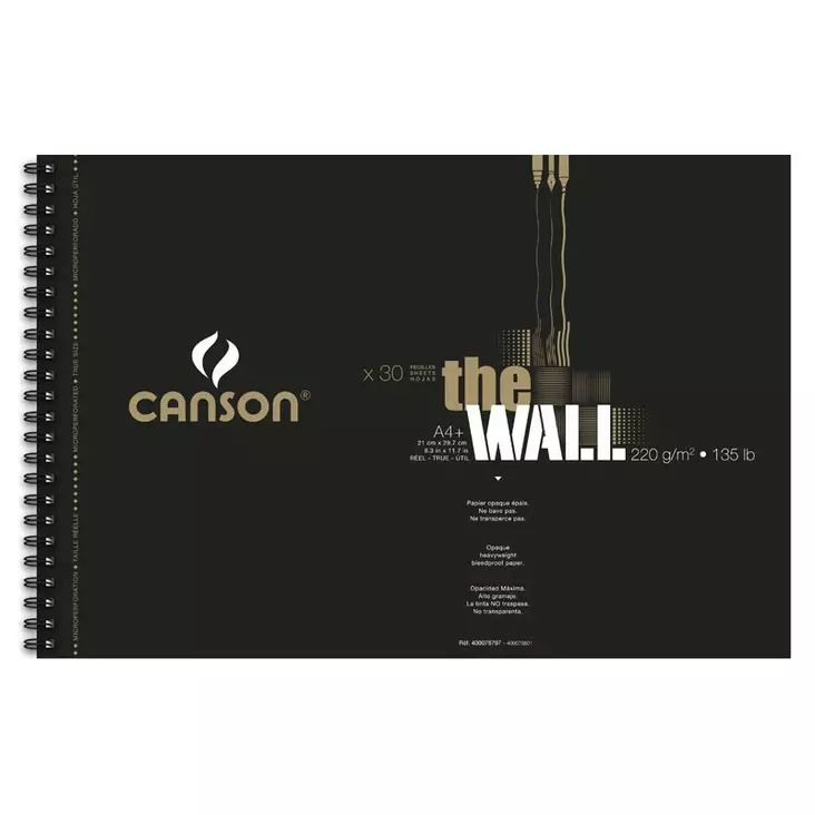 Canson The WALL 220g A3+ bleesproof tussipaperilehtiö - Tussilehtiöt - 50119568 - 1