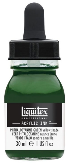 Liquitex Acrylic Ink 319 Phthalocyanine Green (yellow shade) 30ml - Akryylimusteet - 6975918 - 1