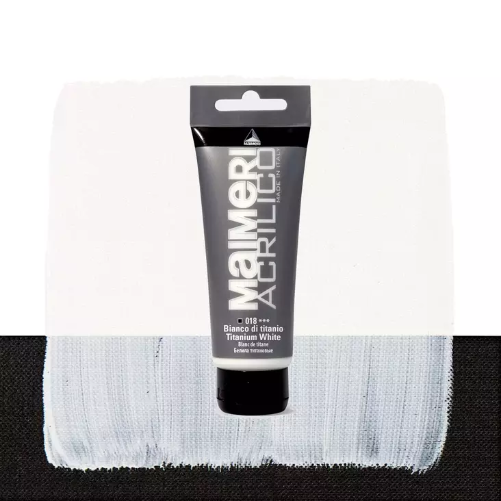 Maimeri Acrilico 018 Titanium White 75ml - Maimeri Acrilico 75ml - 0916018 - 1