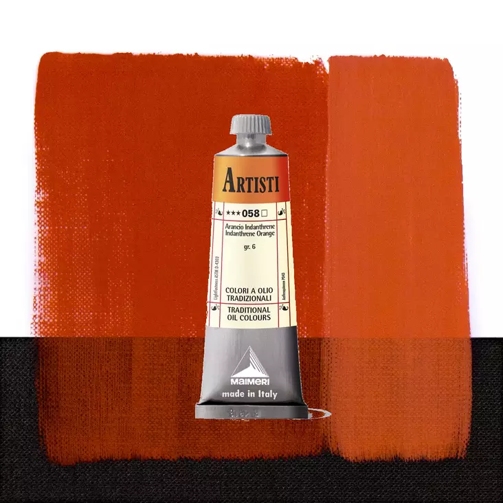 Maimeri Artisti 058 Indanthrene Orange 60ml - Maimeri Artisti 60ml ja 200ml - 0106058 - 1