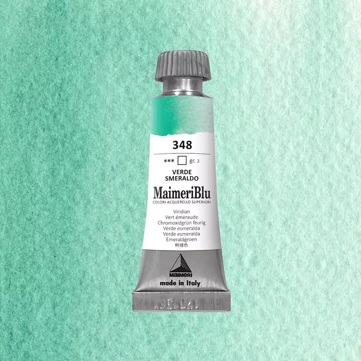 Maimeri Blu Akvarellituubi 348 Viridian 15ml - Maimeri Blu - 1604348 - 1