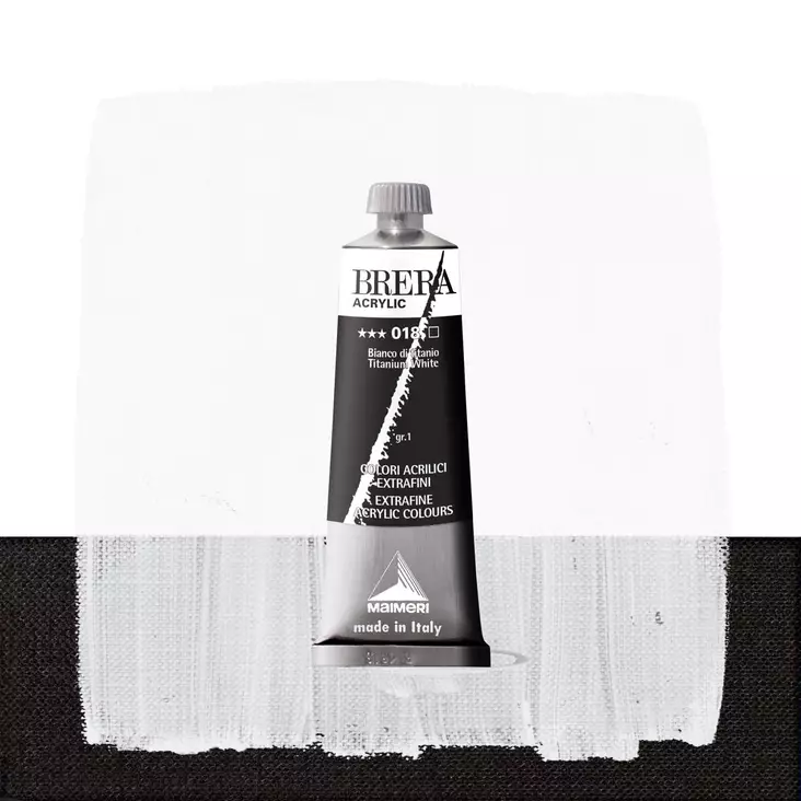Maimeri Brera 018 Titanium White 60ml - Maimeri Brera 60ml ja 200ml - 0806018 - 1