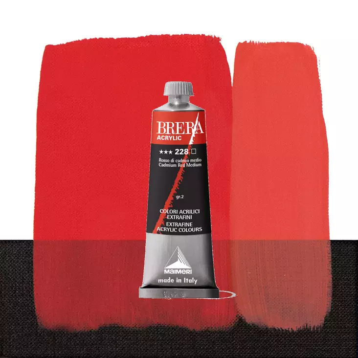 Maimeri Brera 228 Cadmium Red Medium 60ml - Maimeri Brera 60ml ja 200ml - 0806228 - 1