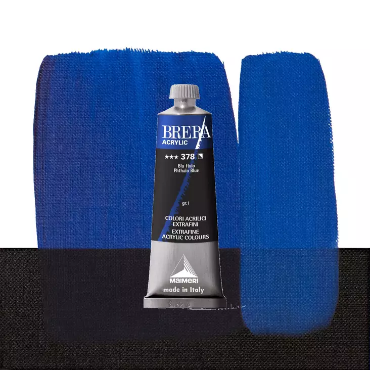 Maimeri Brera 378 Phthalo Blue 60ml - Maimeri Brera 60ml ja 200ml - 0806378 - 1