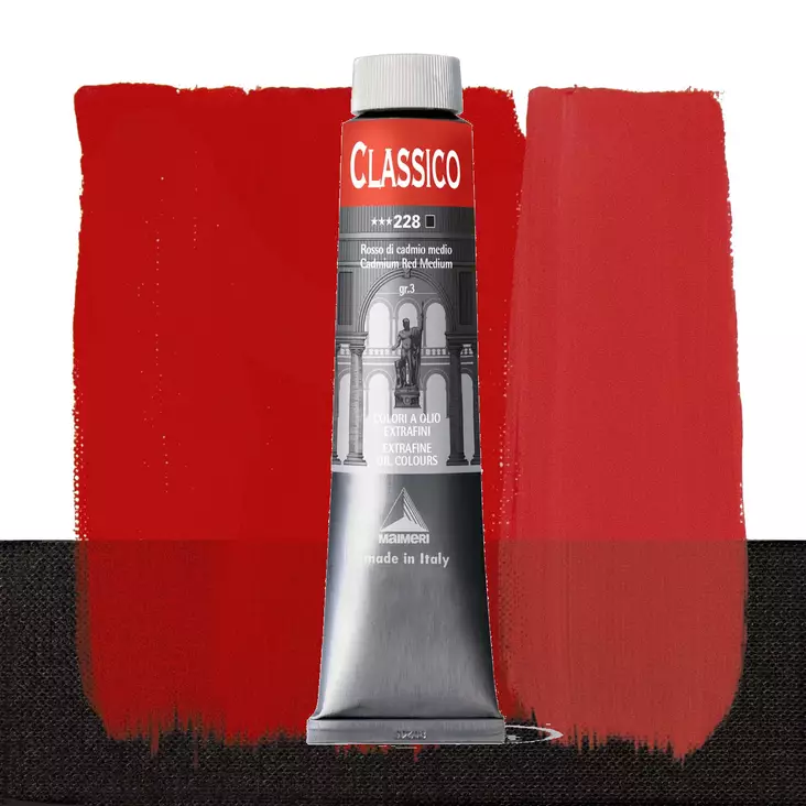 Maimeri Classico 228 Cadmium Red Medium 200ml - Maimeri Classico 200ml - 0324228 - 1