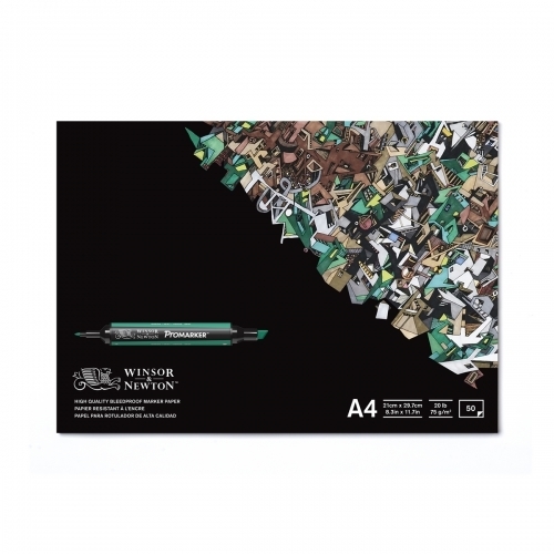 W&N Bleedproof Marker Pad 75g A4 (50) - Tussilehtiöt - 5047378 - 1