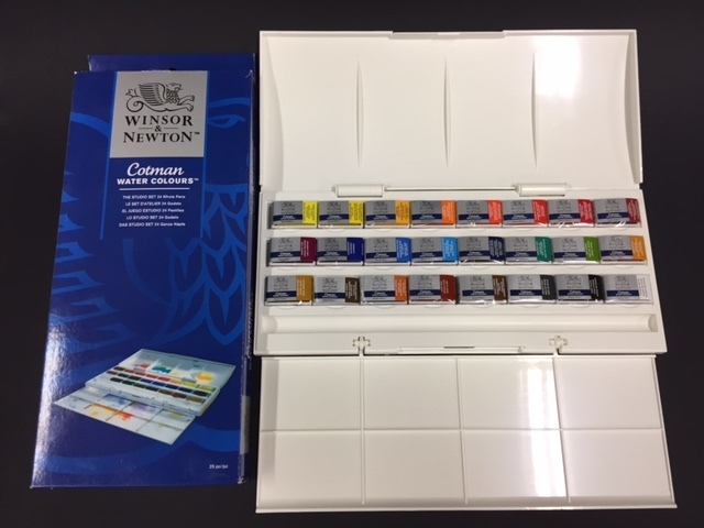 W&N Cotman akvarellivärit 24 kokonappia - Winsor & Newton akvarellinapit - 555168 - 1