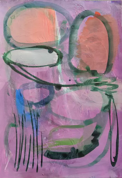 Anundi Riika: Abstrakti sommitelma: Kaislat - Keskisuuret vedokset - t11839 - 1