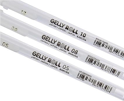 Basic White Gel Pen 05 0,3mm Fine - Finelinerit ja kuitukärkikynät - 031037499 - 2