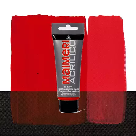 Maimeri Acrilico 259 Permanent Red Medium 75ml - Maimeri Acrilico 75ml - 0916259 - 1