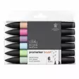 W&N Brushmarker Pastel tones 6kpl setti - Brushmarker tussit - 5043349 - 3