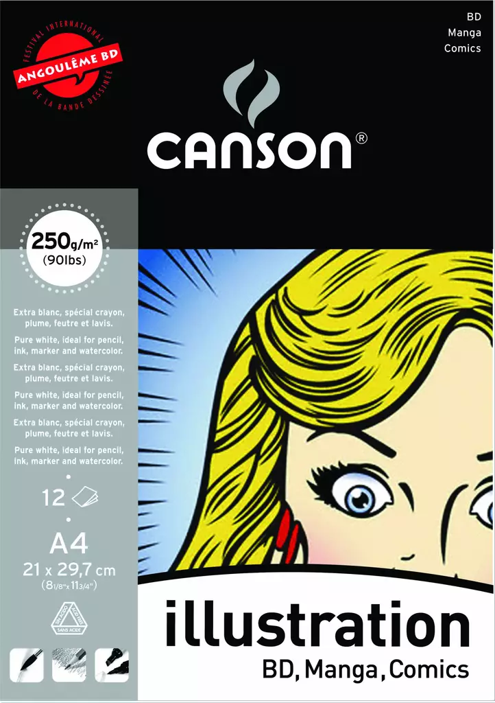 Canson Manga Illustration 250g A3 (12) - Tussilehtiöt - 3872019 - 1