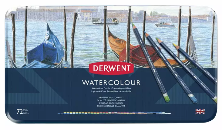 Derwent Watercolour - 72 kpl vesivärikynää - Derwent Watercolour värikynät - 536769 - 1