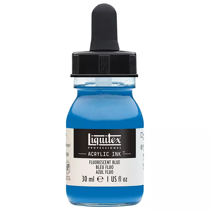 Liquitex Acrylic Ink 984 Fluoresent blue 30ml - Akryylimusteet - 2048589 - 1
