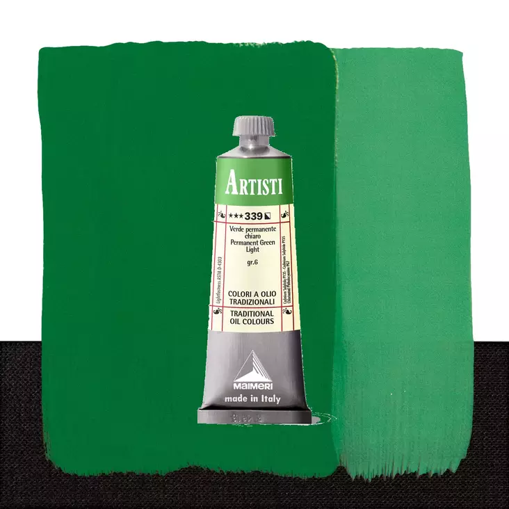 Maimeri Artisti 339 Permanent Green Light 60ml - Maimeri Artisti 60ml ja 200ml - 0106339 - 1