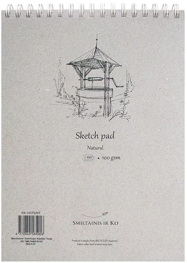 SMLT Natural-luonnoslehtiö A5 (70) 100g 100% eko - Luonnos- ja piirustuslehtiöt - 4585909 - 1