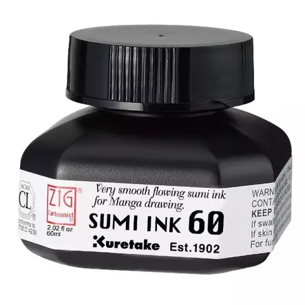 Sumi-ink -muste (musta) 60ml - Kalligrafiamusteet - sumiink - 1