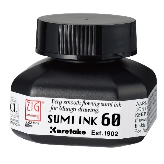 Sumi-ink -muste (musta) 60ml - Kalligrafiamusteet - sumiink - 1