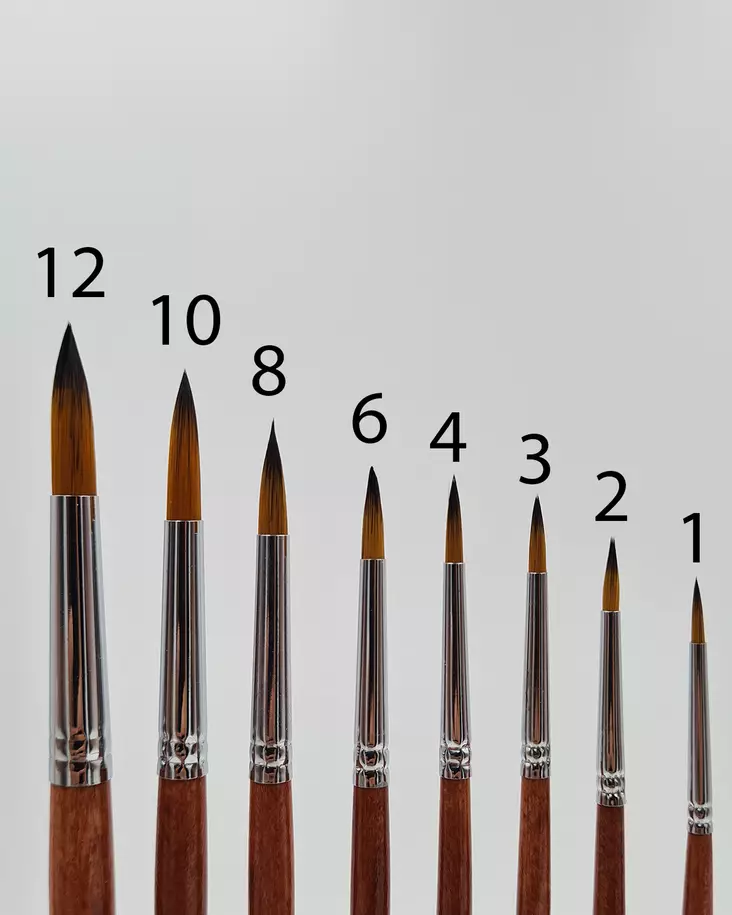 Synteettinen kärkisivellin (valitse koko) - Akryyli ja öljyvärisiveltimet - 3951m - 1